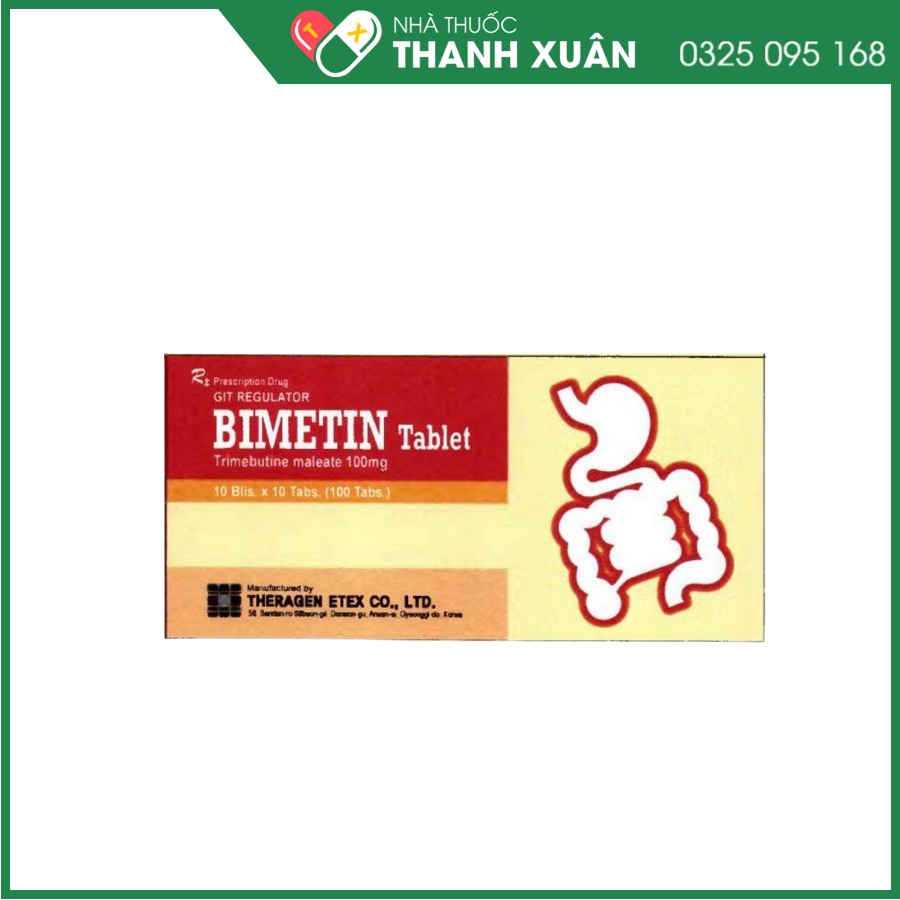 Bimetin Tablets điều trị triệu chứng đau do rối loạn chức năng ống tiêu hóa